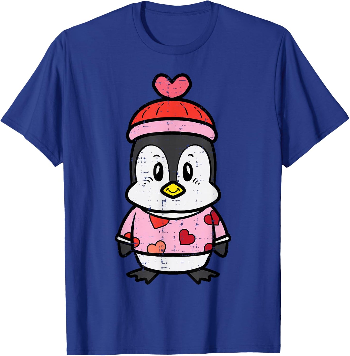 Valentines Day Baby Penguin Sweater Girls Kids Toddlers T-Shirt - T-Shirt | Royal