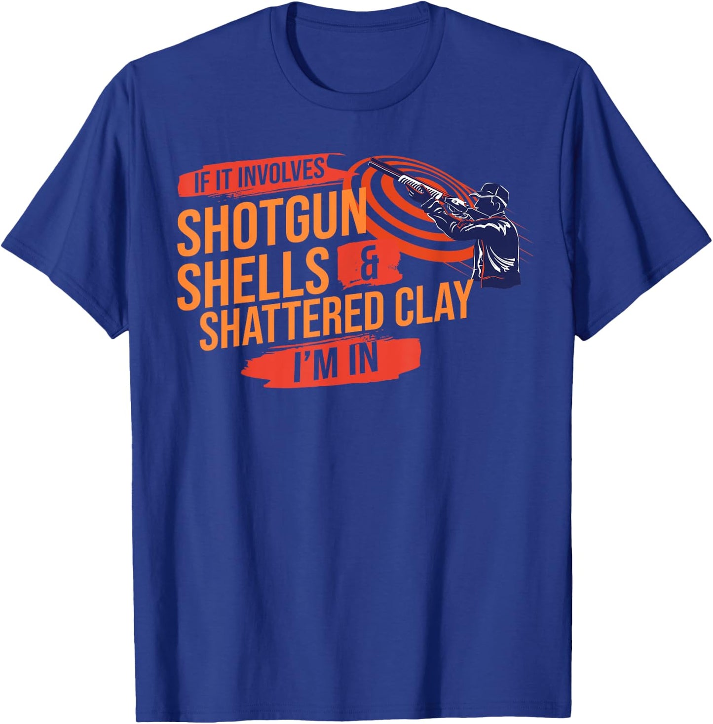 Sporting Clay Shooting Trap Skeet Shooting T-Shirt - T-Shirt | Royal