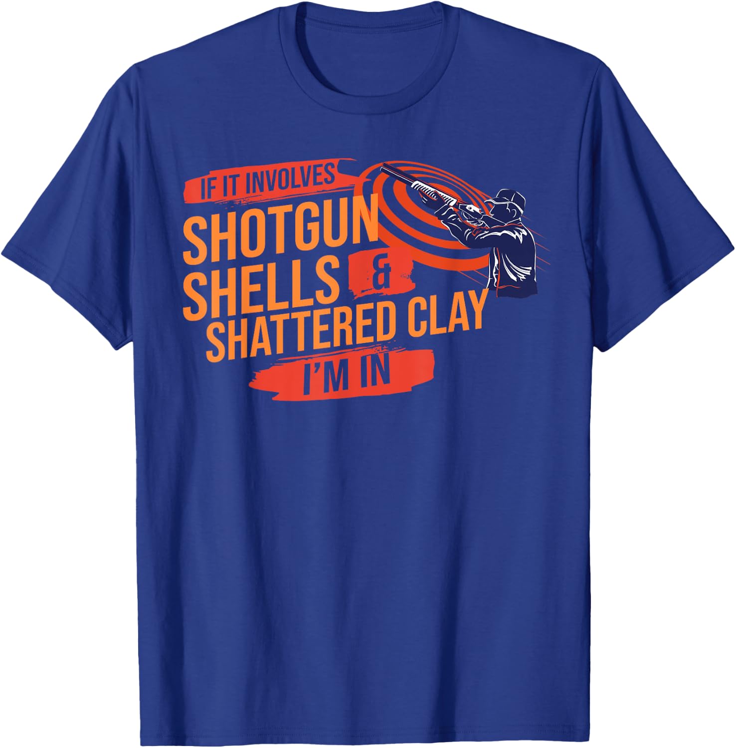 Sporting Clay Shooting Trap Skeet Shooting T-Shirt - T-Shirt | Royal
