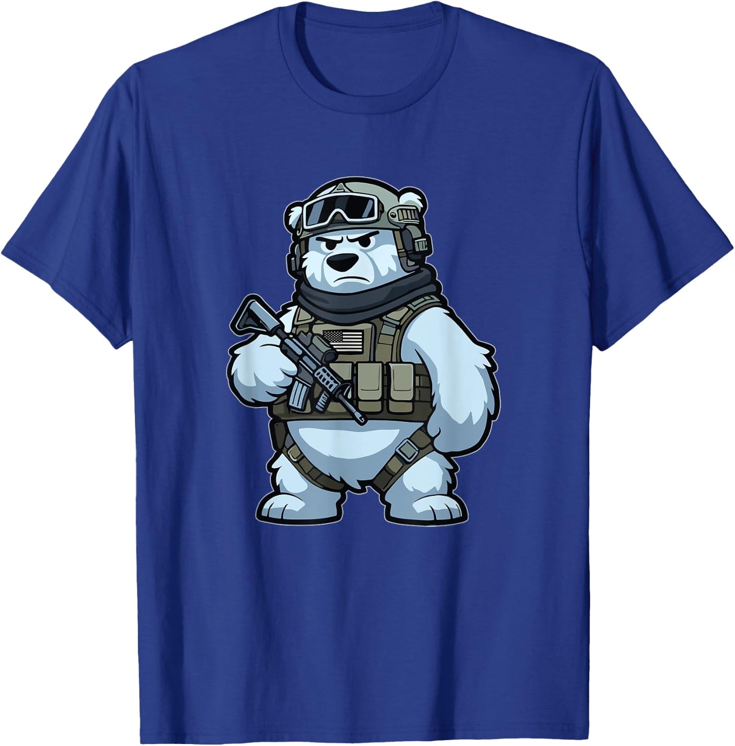 Christmas Drink Infantry Polar Bear Veteran Men Women Gift T-Shirt - T-Shirt | Royal