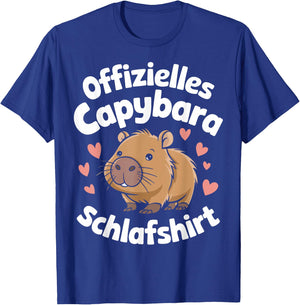 Capybara Official Capybara Sleep Shirt , black T-Shirt - T-Shirt | Royal