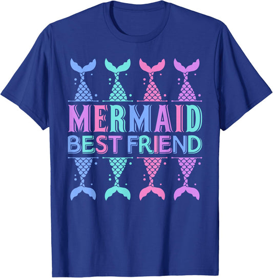 Mermaid Best Friend Mermaid Birthday Outfit Cute Mermaid T-Shirt - T-Shirt | Royal