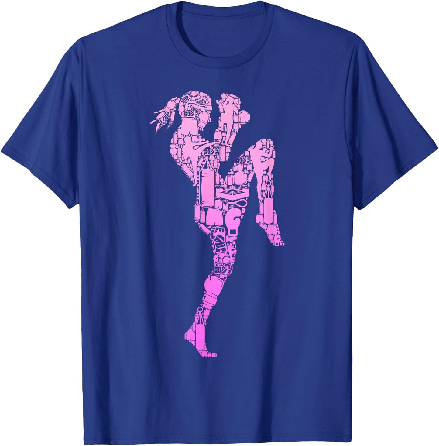 Muay Thai Thai Boxing Women Girls Kids , black, s T-Shirt - T-Shirt | Royal