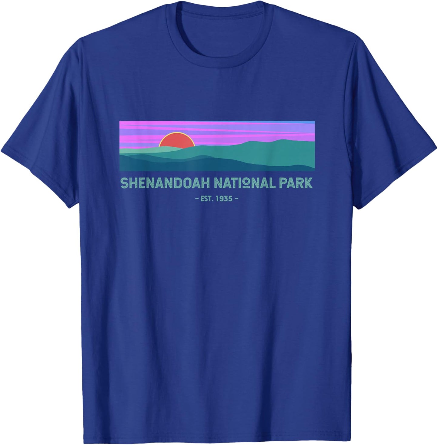 Retro Appalachian Trail Blue Ridge Shenandoah National Park T-Shirt - T-Shirt | Royal
