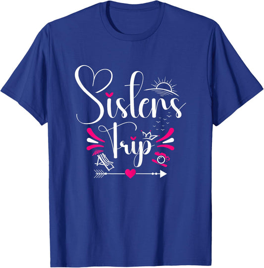Vacation Crew Sisterhood Traveling Lover Sisters Trip T-Shirt - T-Shirt | Royal