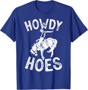Howdy Hoes Vintage Western Cowboy T-Shirt - T-Shirt | Royal