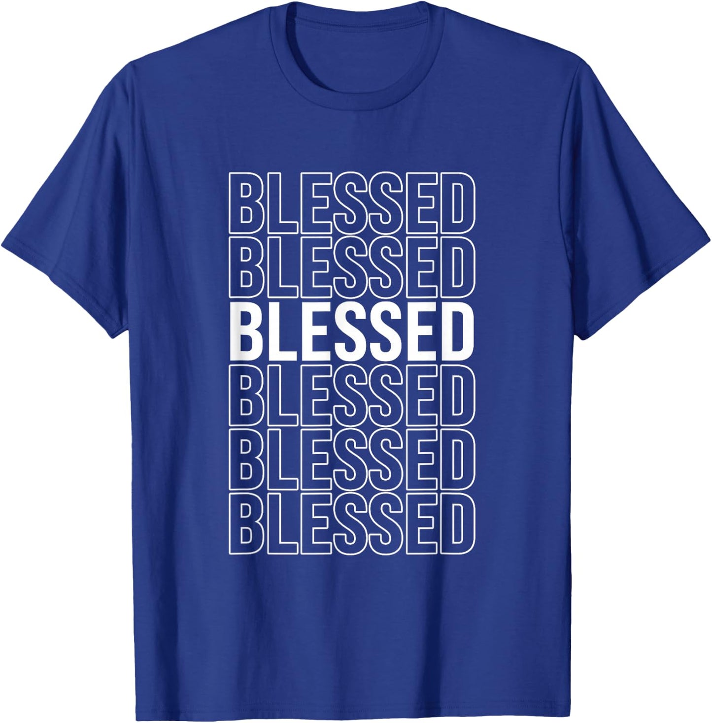 Black Blessed Black on Black Graphic T-Shirt - T-Shirt | Royal