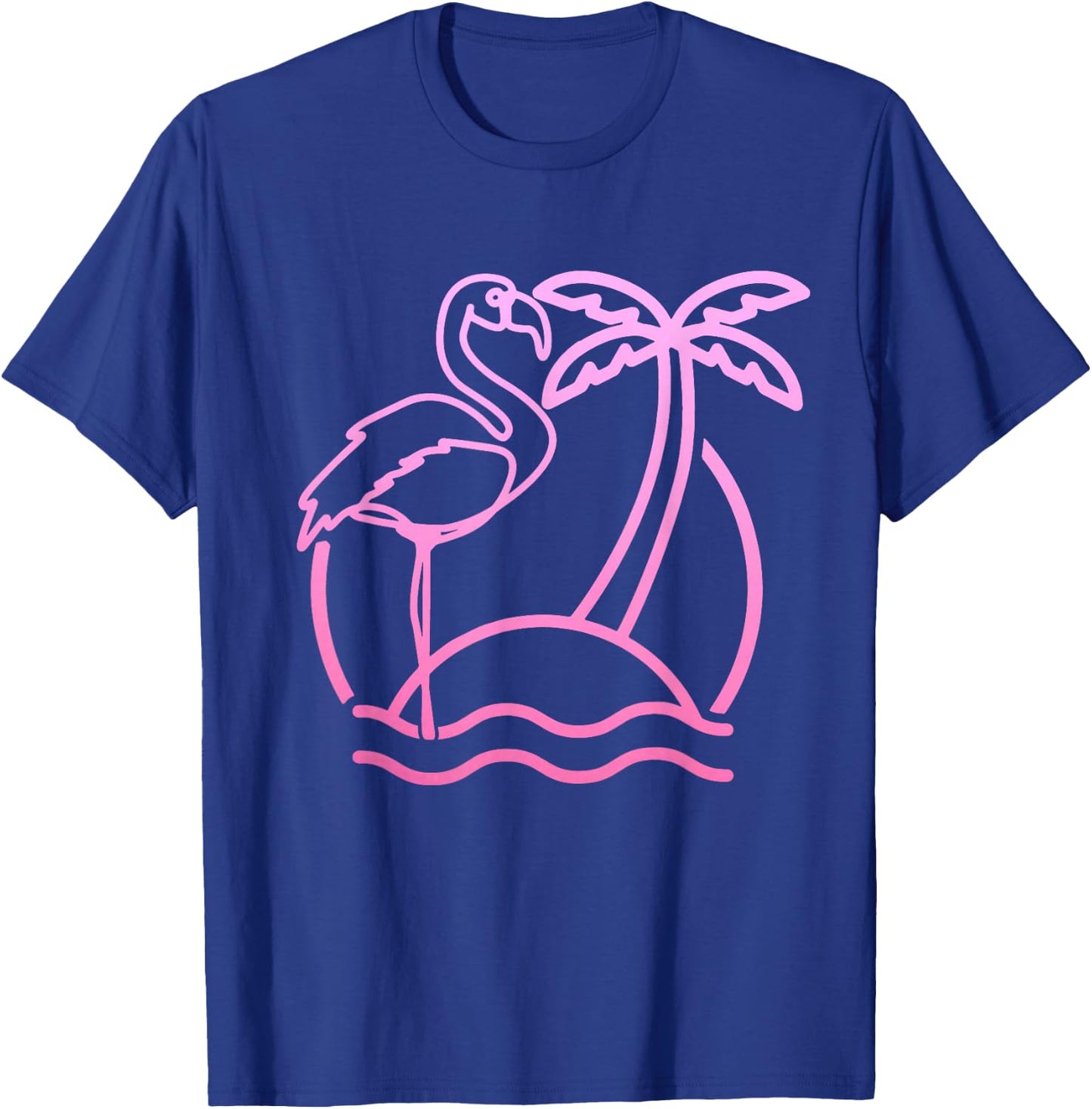 Flamingo Retro 80s Beach Vintage Party Miami Flamingo Lover T-Shirt - T-Shirt | Royal