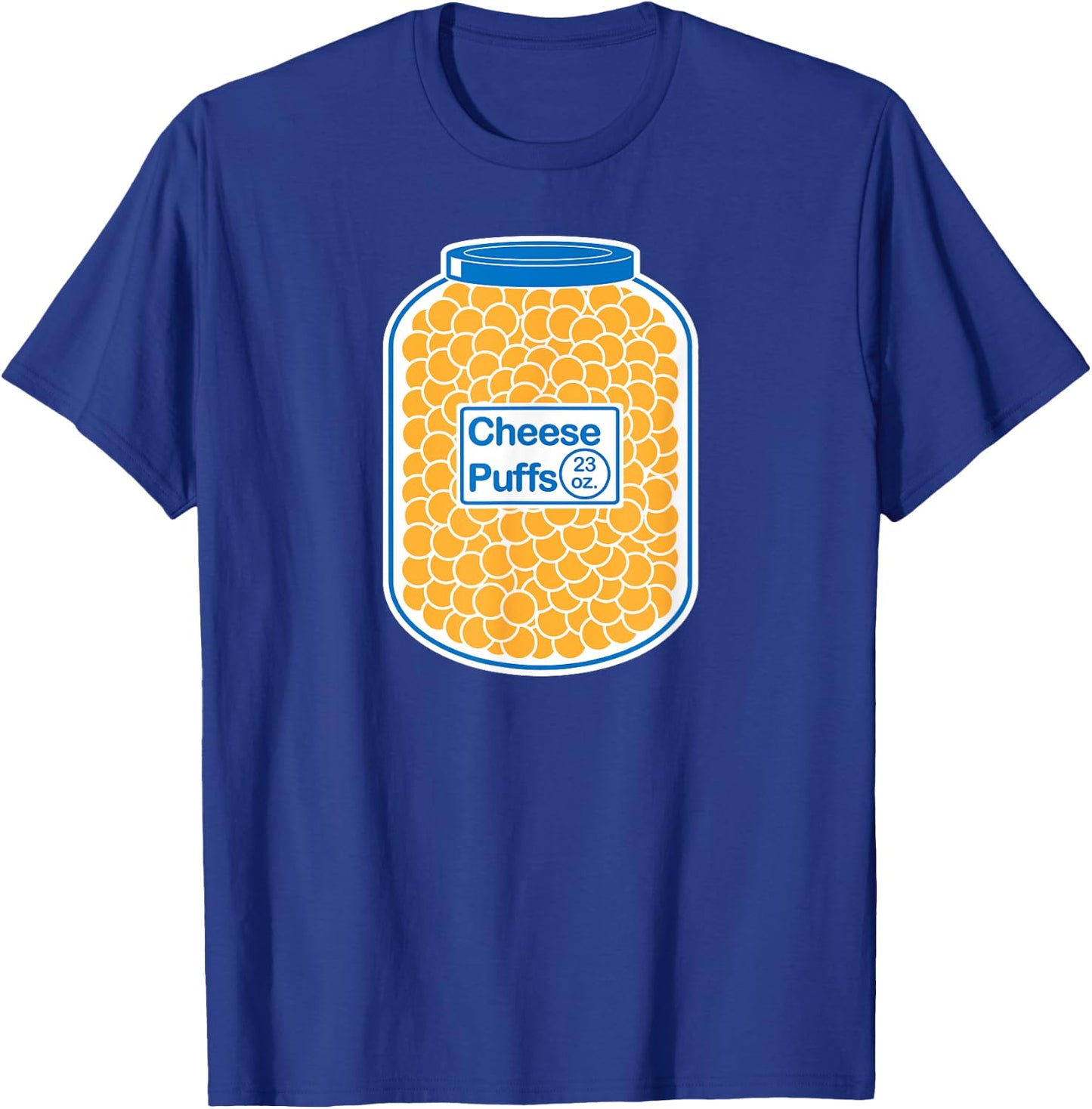 Cheese Puffs Workout T Shirt lifting Cheese ball Funny T-Shirt - T-Shirt | Royal