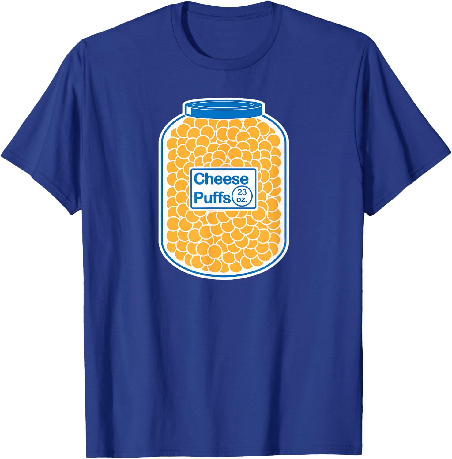 Cheese Puffs Workout T Shirt lifting Cheese ball Funny T-Shirt - T-Shirt | Royal