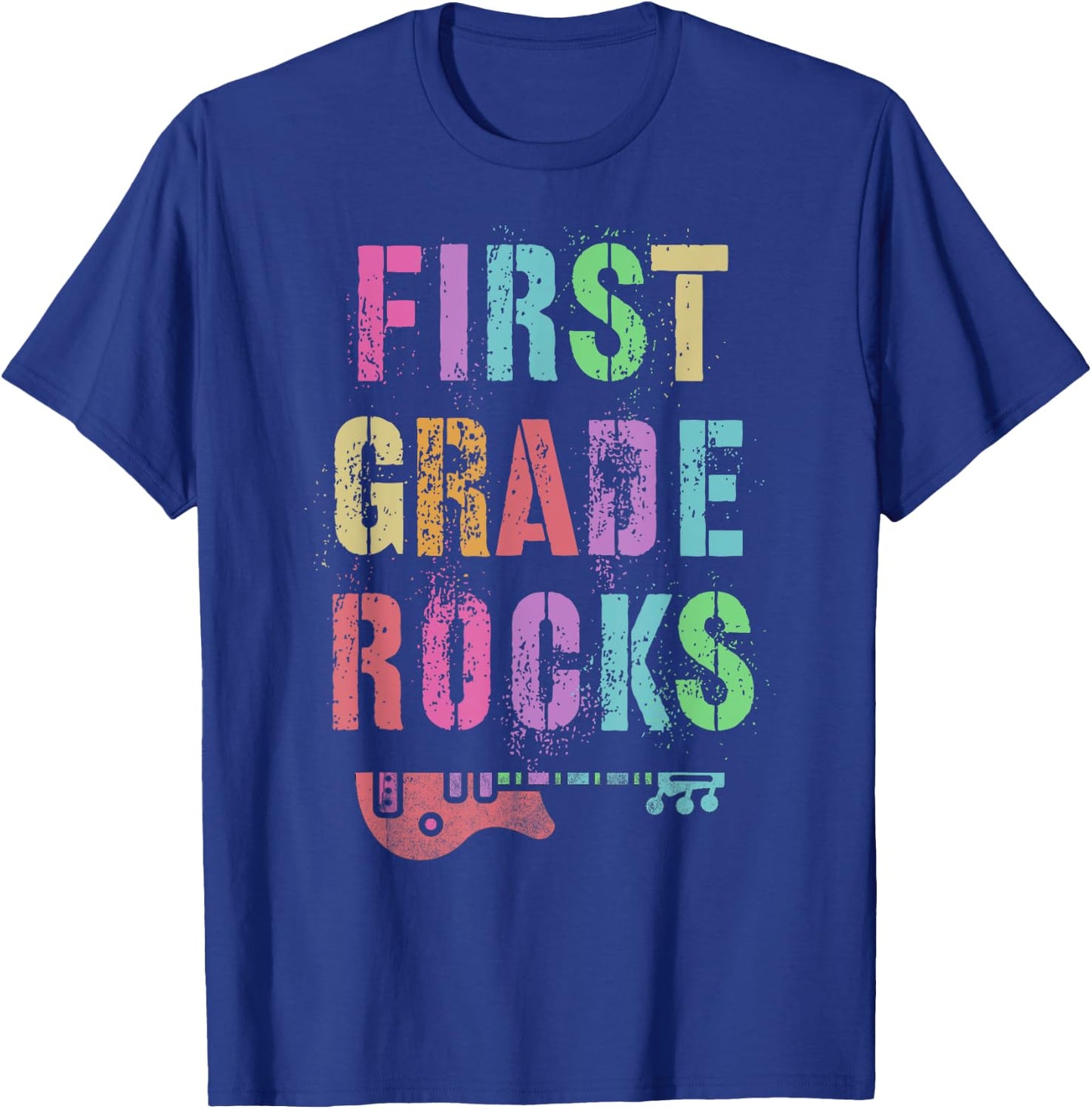 Hello 1st GRADE ROCKS Teacher Team FIRST Gr Vibes Rockstar Women Kids T-Shirt - T-Shirt | Royal