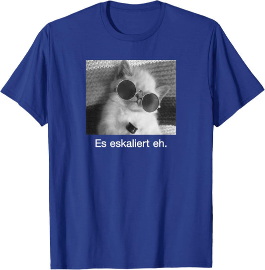 with "Eskaliert EH. Drunken Cat" Drunken Cat Beer Wine Fun, black, s T-Shirt - T-Shirt | Royal