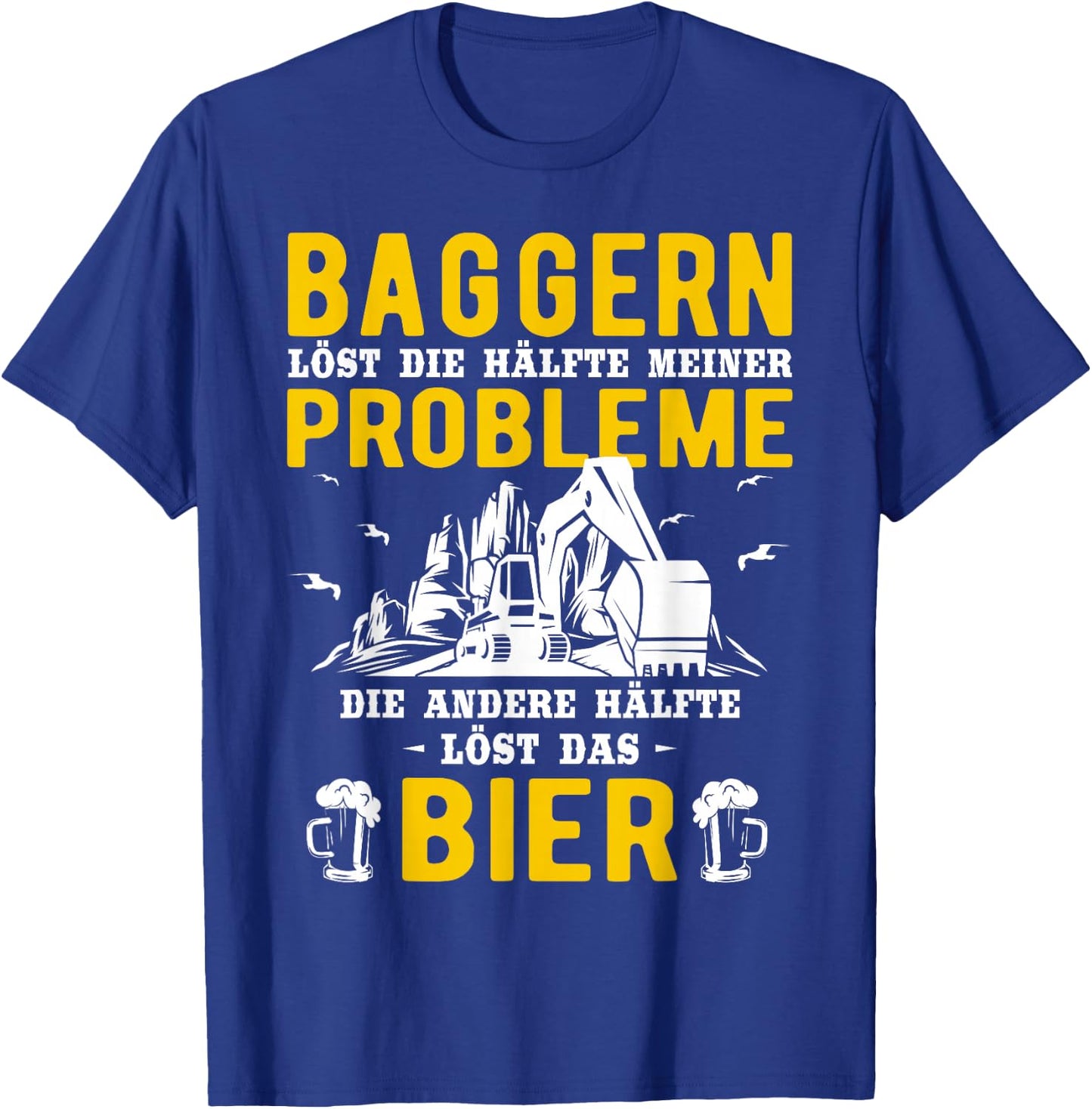 Digger Driver Construction Work Excavator Driver , black T-Shirt - T-Shirt | Royal