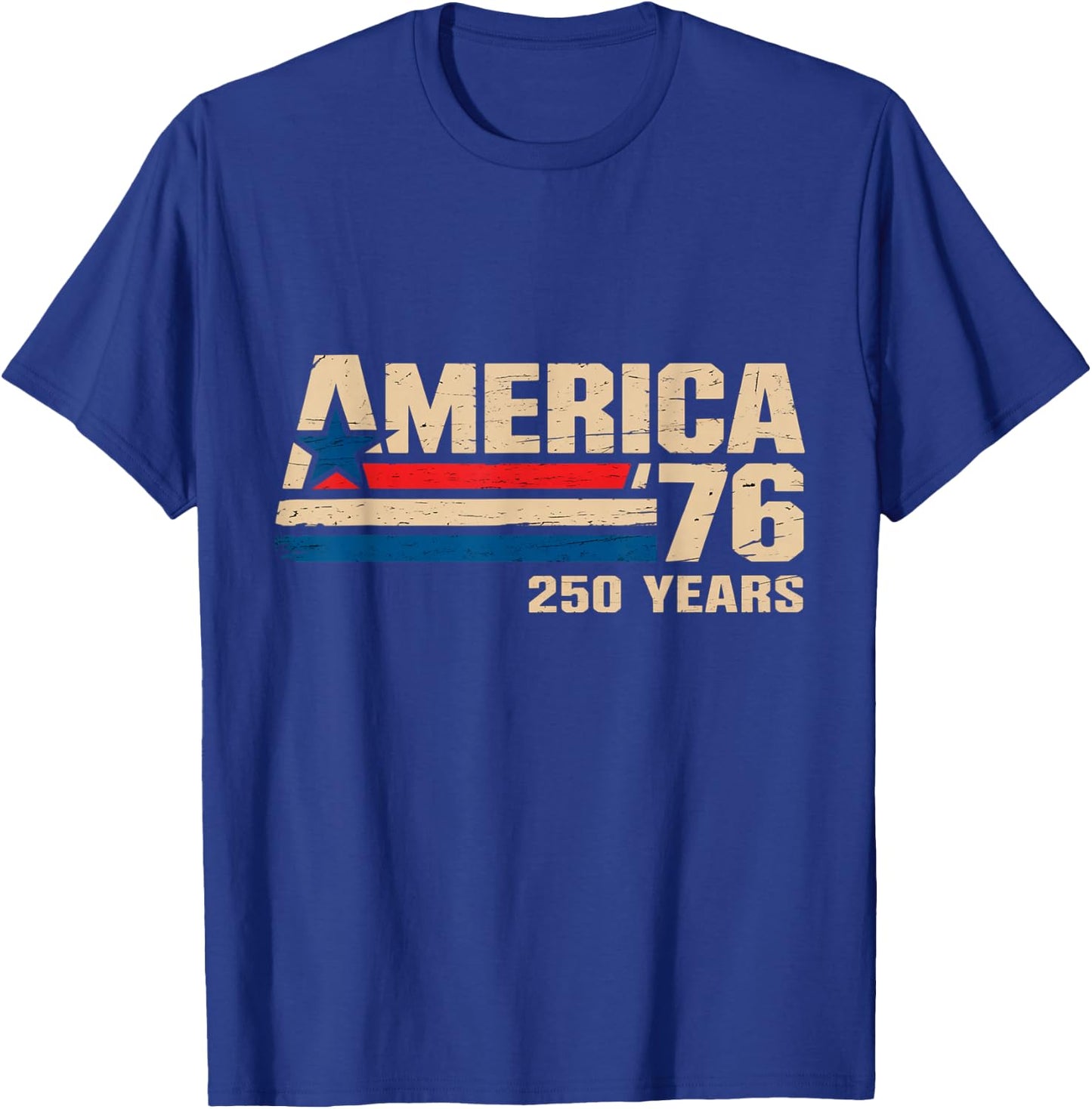 Patriotic - USA - United States of America Flag - 250 Years T-Shirt - T-Shirt | Royal