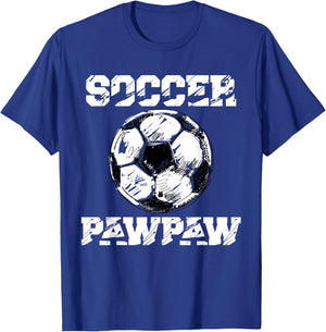 Soccer PawPaw Funny Soccer Player Paw Paw T-Shirt - T-Shirt | Royal