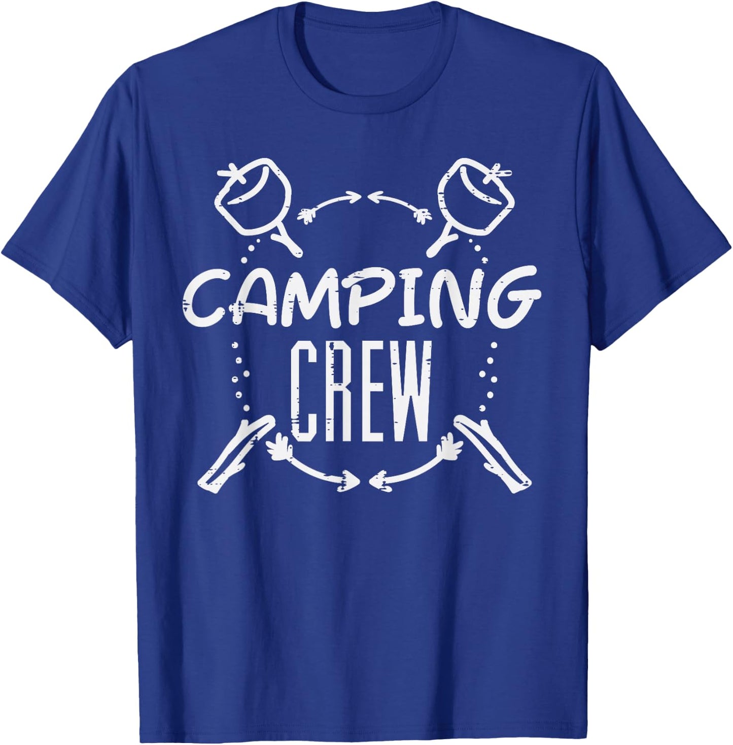 Camping Crew Marshmallow Family Camp Men Women Kids T-Shirt - T-Shirt | Royal