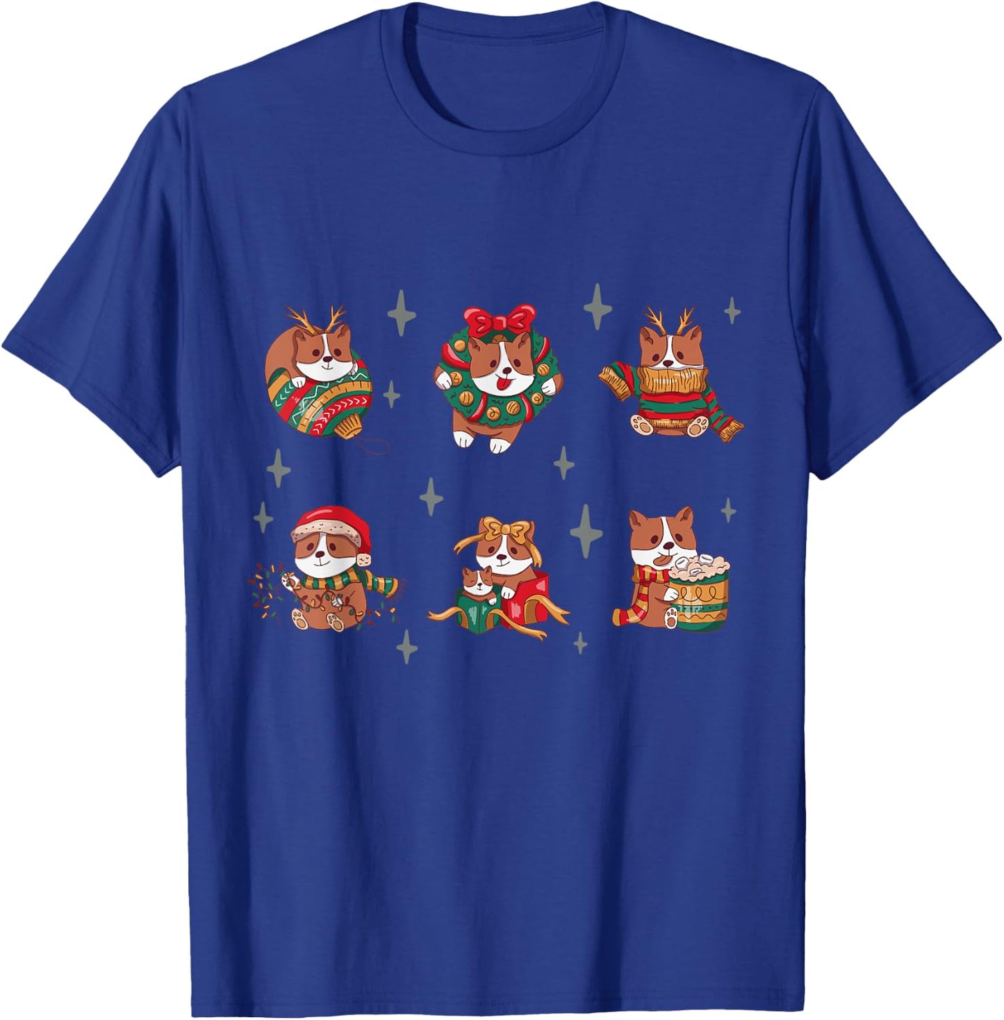 Ugly Cute Corgi Dog Christmas Sweater T-Shirt - T-Shirt | Royal