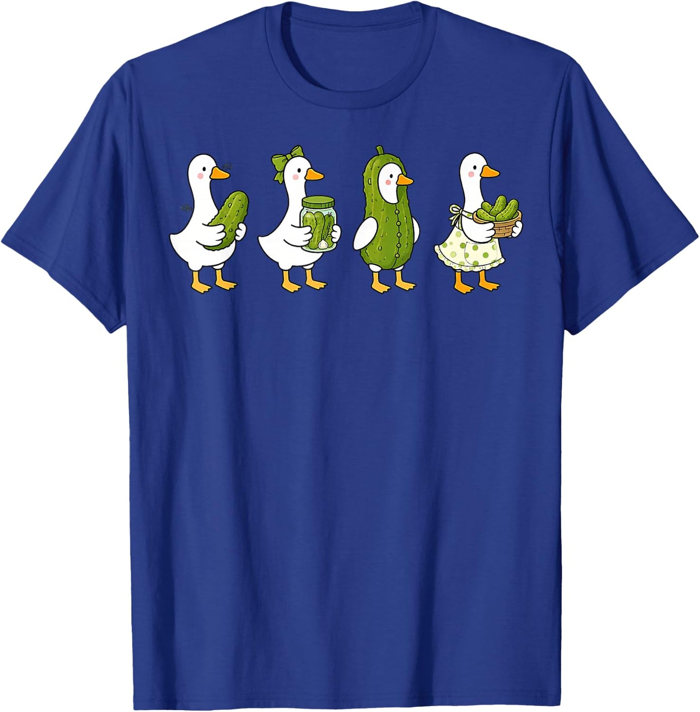 Funny Pickle Lover Silly Goose Cucumber Boys Girls Kids T-Shirt - T-Shirt | Royal