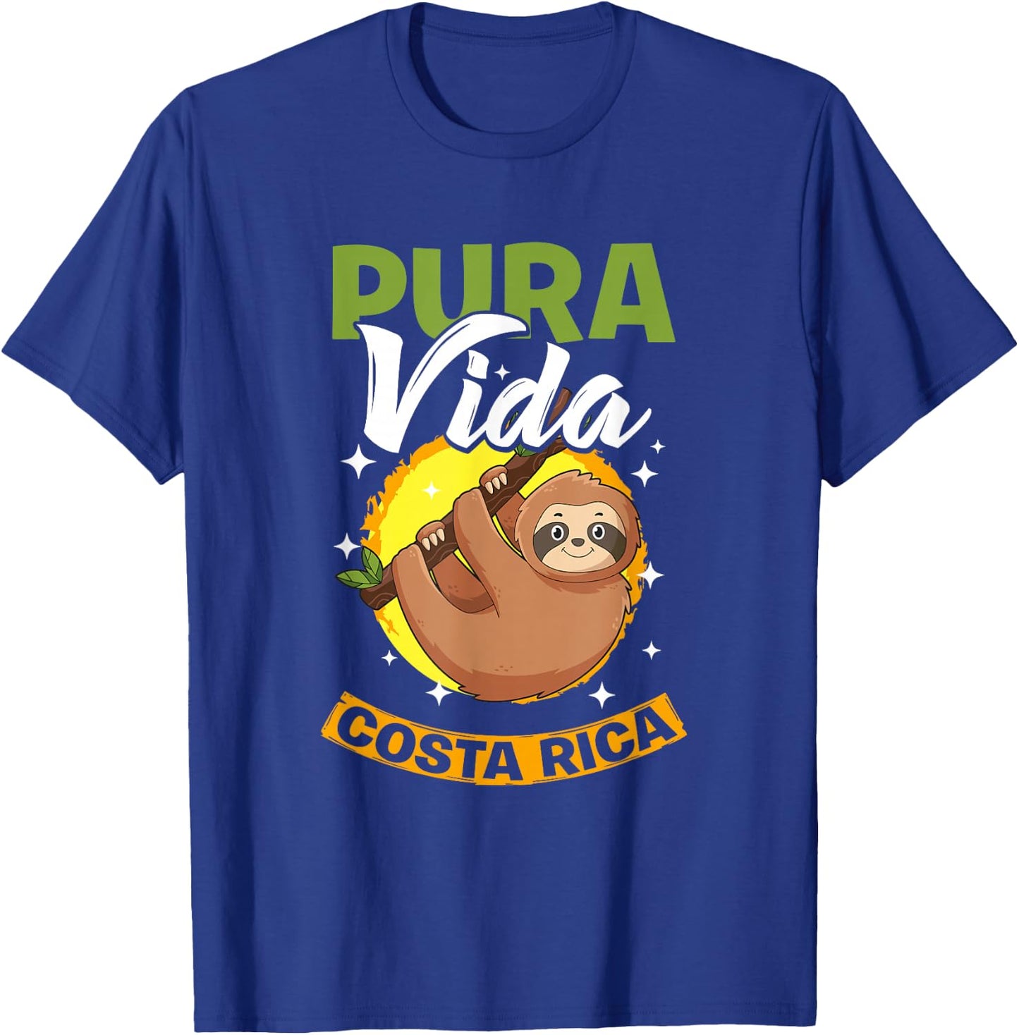 Beach Vacation Tropical Sloths Pura Vida Sloth Costa Rica T-Shirt - T-Shirt | Royal