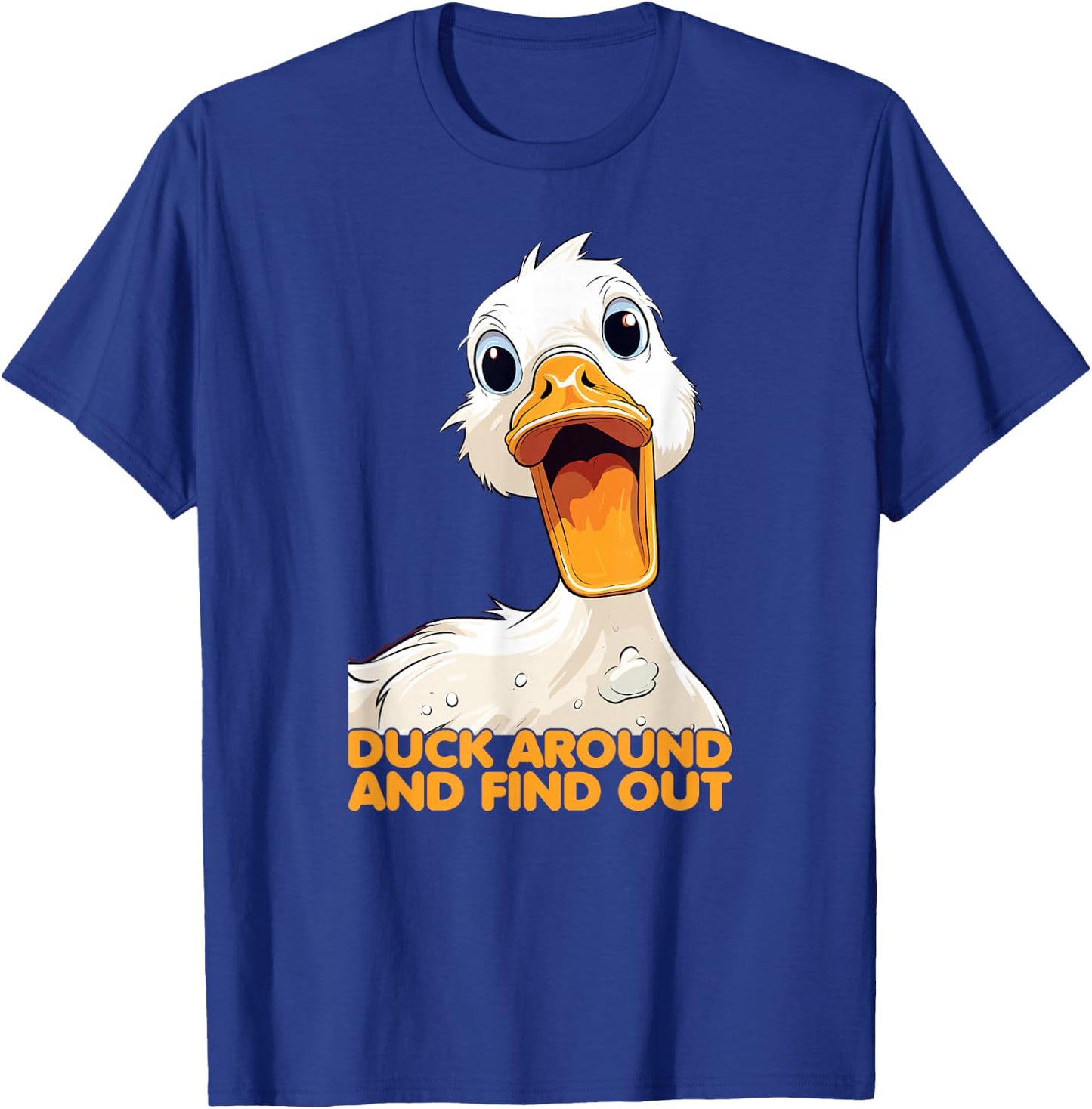 Funny Knife Duck Duck Around and Find Out T-Shirt - T-Shirt | Royal
