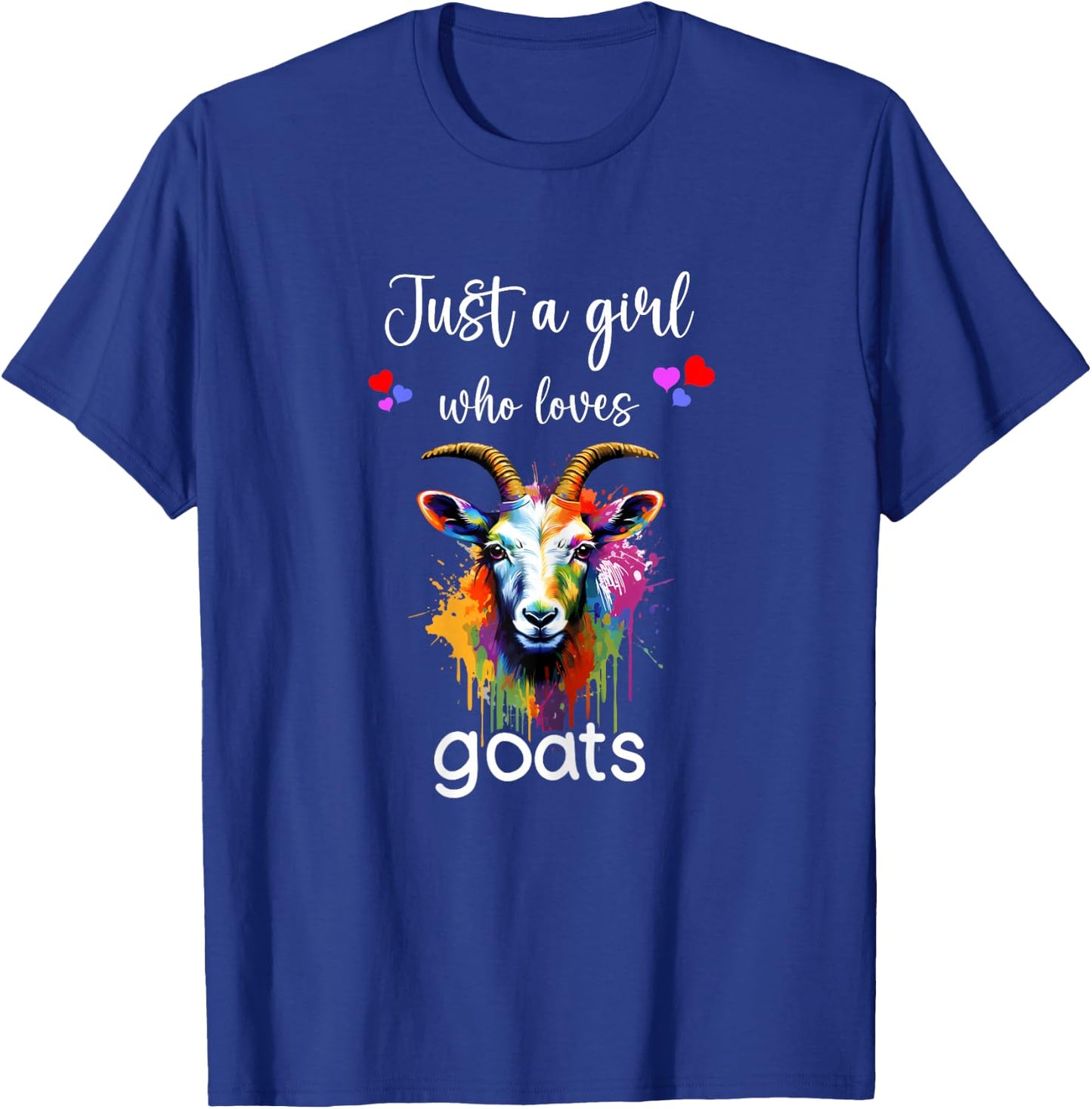 Goat Lover Shirt Funny Girls Goat Lover Goat T-Shirt - T-Shirt | Royal