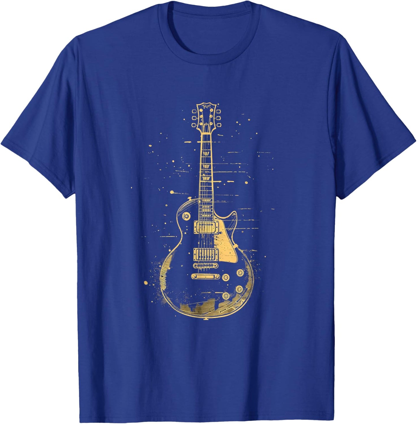 Classic Electric Guitar Vintage , Black, S T-Shirt - T-Shirt | Royal