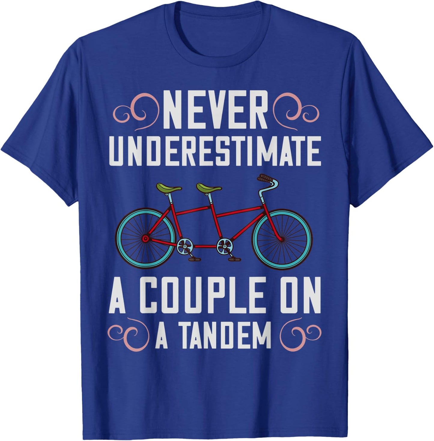 Tandem Bike Captain Gifts Bicycle Cycling T-Shirt - T-Shirt | Royal