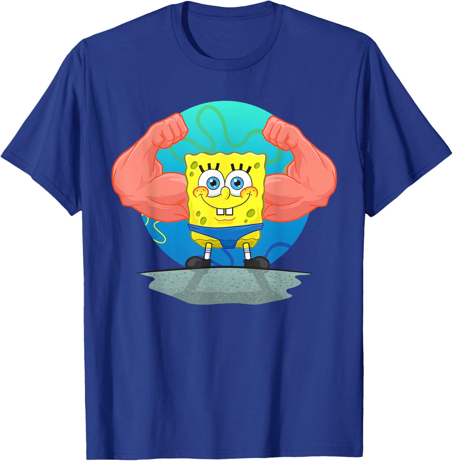 Mademark x SpongeBob SquarePants - SpongeBob MuscleBob BuffPants T-Shirt - T-Shirt | Royal