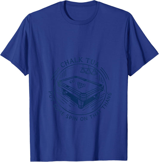 Women's Billiards Lover 8 Ball Chalk Tua Put Some Spin On that Thang V-Neck T-Shirt - T-Shirt | Royal