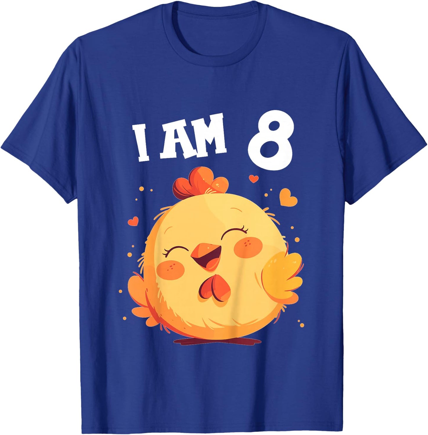 8 Years old 8 birthday Chickens Boy Girl Chicken T-Shirt - T-Shirt | Royal