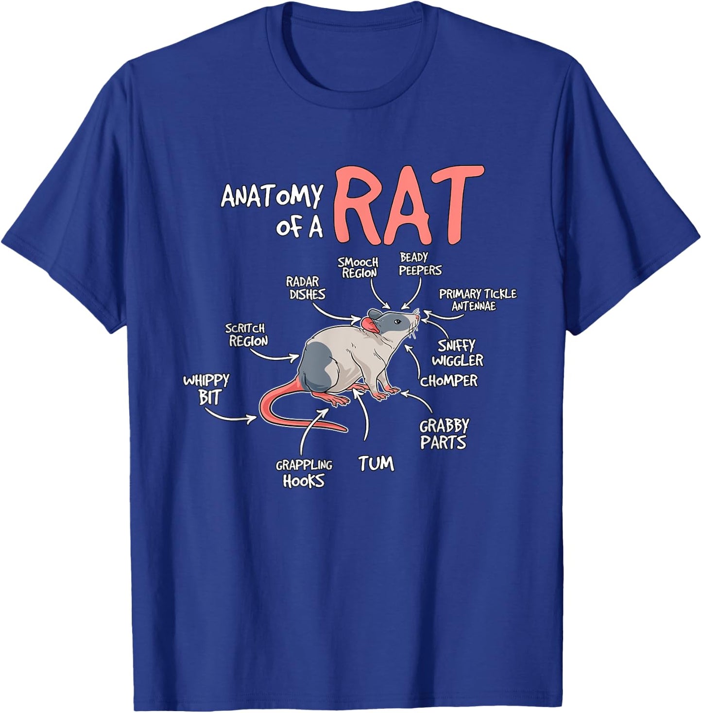 Kids Rat Gift Rat Stuff Anatomy Of A Rat T-Shirt - T-Shirt | Royal