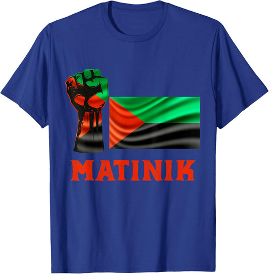Martinique Flag Courage Honor And Respect Man Woman , Black, S T-Shirt - T-Shirt | Royal
