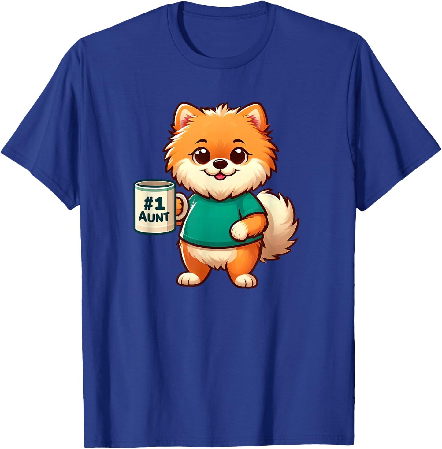 Poméranian Aunt Dog Funny Family T-Shirt - T-Shirt | Royal