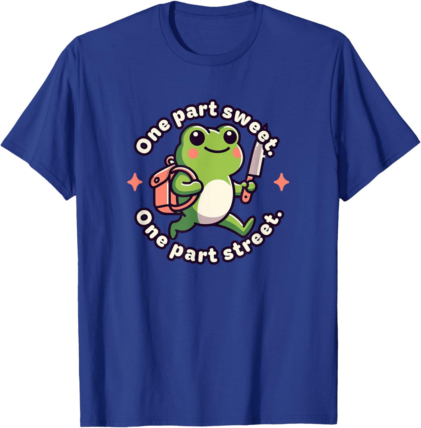 One Part Sweet One Part Street Funny Animal With Knife Frog T-Shirt - T-Shirt | Royal