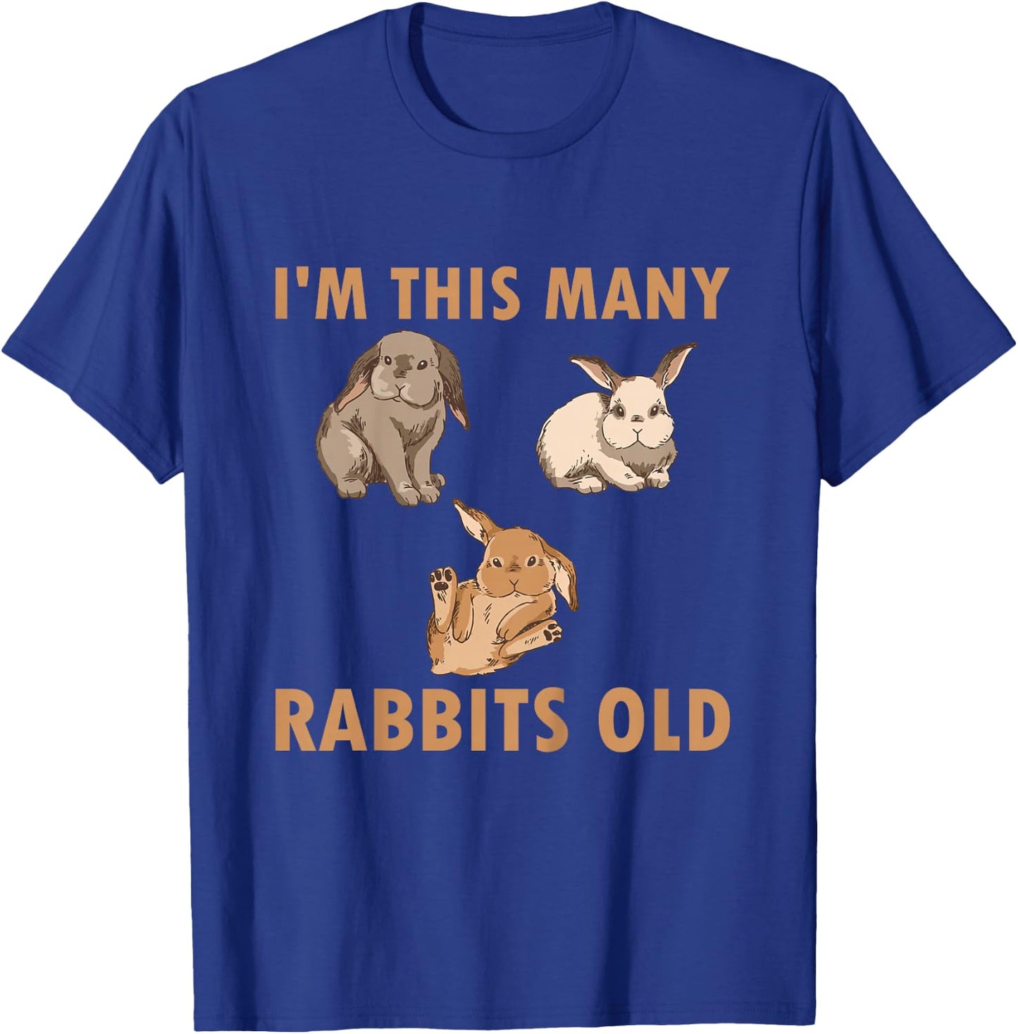 Kids 3 Year Old Bunny Rabbits Old 3rd Birthday T-Shirt - T-Shirt | Royal