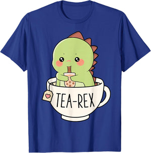 Boba Tea-Rex Süßer T-Rex Dinosaurier-Liebhaber Kawaii Lustiger Dino Pun T-Shirt - T-Shirt | Royal
