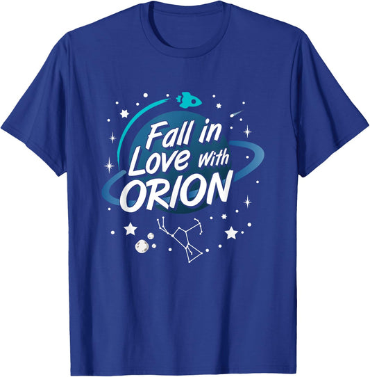 Fall in Love with Orion Constellation Astrology Novelty Gift T-Shirt - T-Shirt | Royal