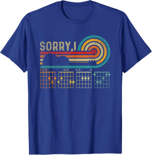 Sorry I-DGAF Hidden Message Guitar Chords Music Note Funny T-Shirt - T-Shirt | Royal