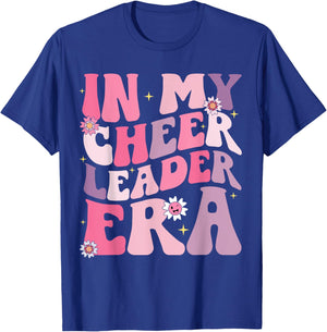 Groovy In My Cheer Leader Era Cheerleader Cheerleading T-Shirt - T-Shirt | Royal