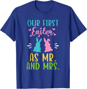 Our First Easter as Mr and Mrs Cute Matching Couples T-Shirt - T-Shirt | Royal