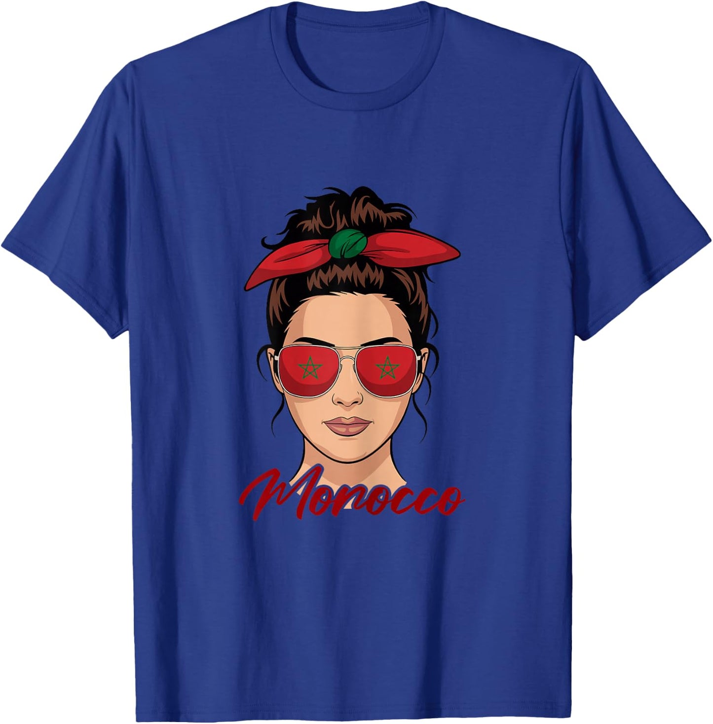 Moroccan Girl Woman Flag Morocco T-Shirt - T-Shirt | Royal