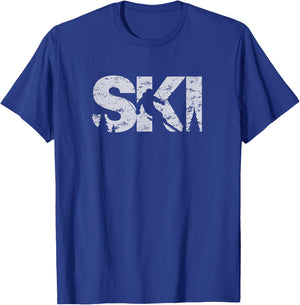 Ski Cool Skiing Style Alpine Skier Gift Women Men Boy Girl T-Shirt - T-Shirt | Royal