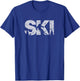 Ski Cool Skiing Style Alpine Skier Gift Women Men Boy Girl T-Shirt - T-Shirt | Royal