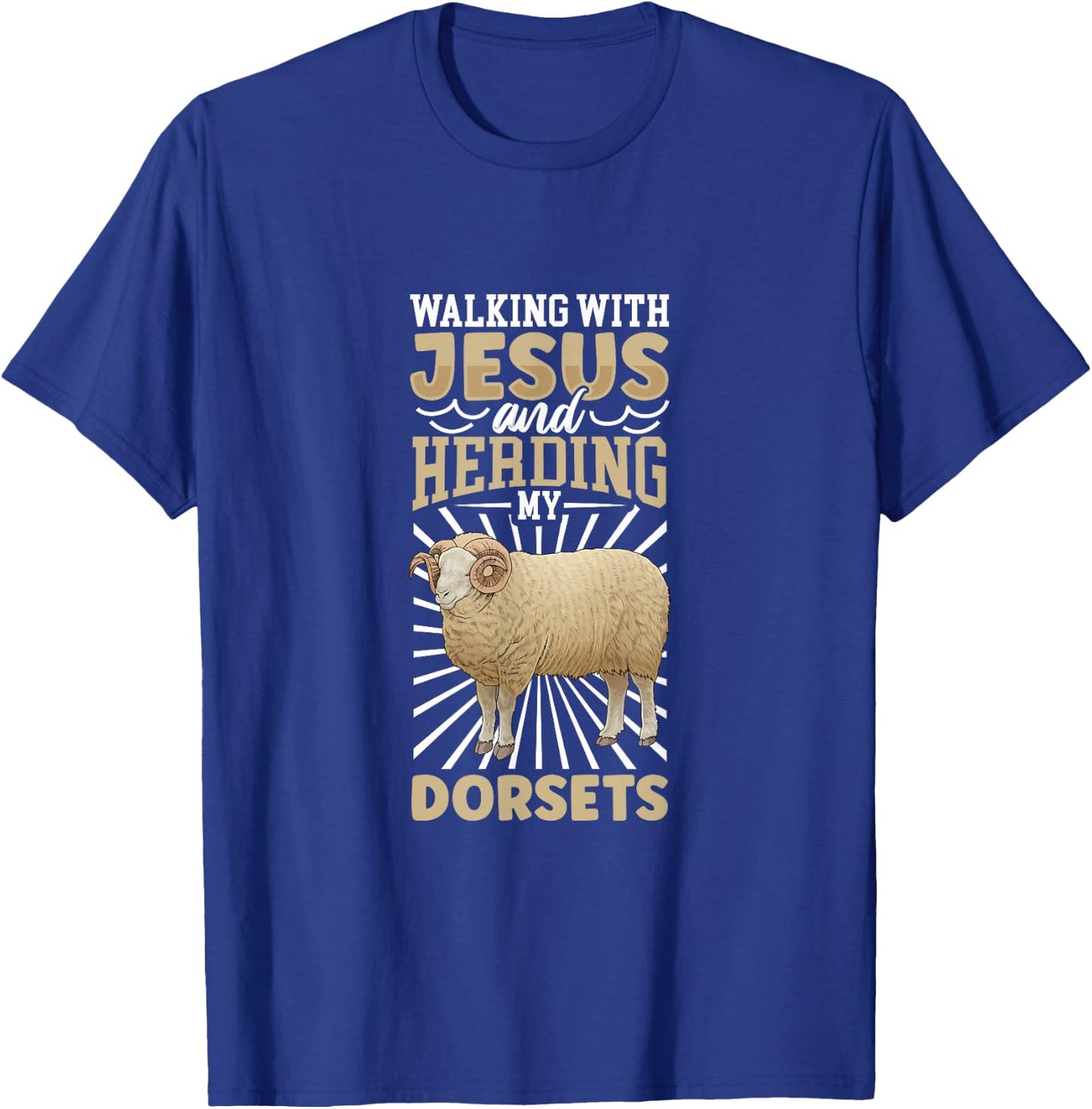 Jesus and sheep - Dorset T-Shirt - T-Shirt | Royal