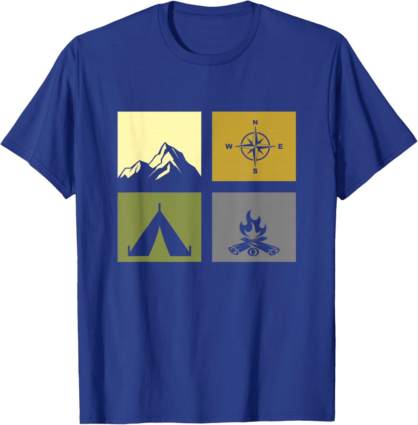 Outdoor Camping Apparel - Hiking Backpacking Camping T-Shirt - T-Shirt | Royal