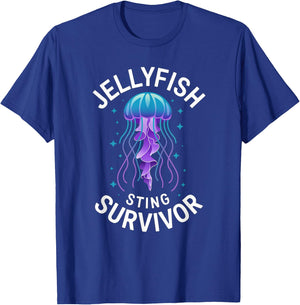 Jellyfish Sting Survivor Portuguese Man O War T-Shirt - T-Shirt | Royal