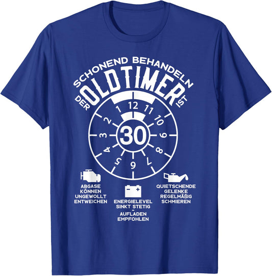 30 Years of Gentle Treat Oldtimer 30th Birthday T-Shirt - T-Shirt | Royal