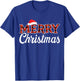 Merry christmas santa hat for holiday family buffalo plaid T-Shirt - T-Shirt | Royal