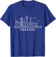 Seattle Skyline Washington PNW Vintage T-Shirt - T-Shirt | Royal
