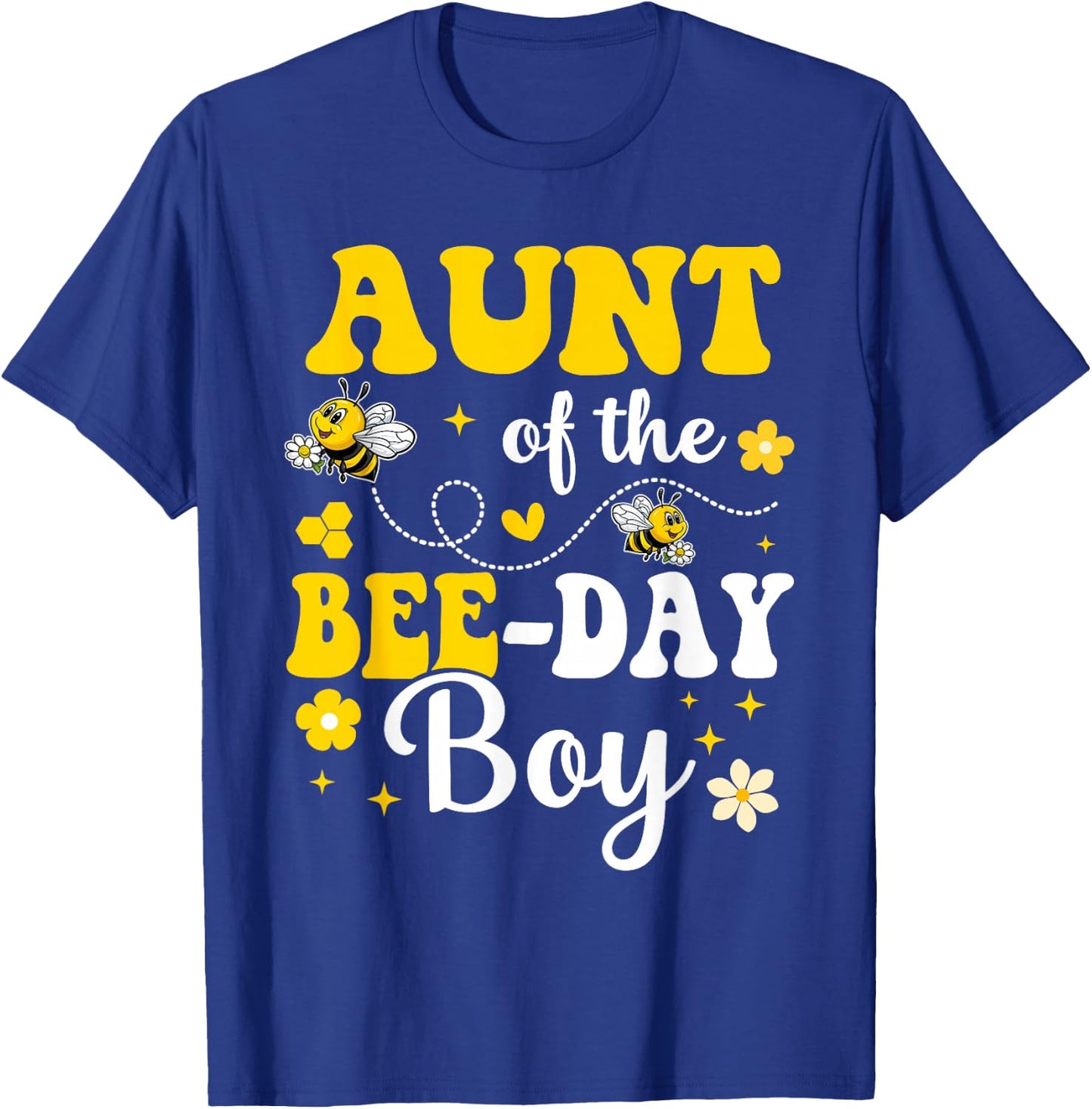 Aunt of the Bee Day Boy Bee Birthday Party Matching Family T-Shirt - T-Shirt | Royal